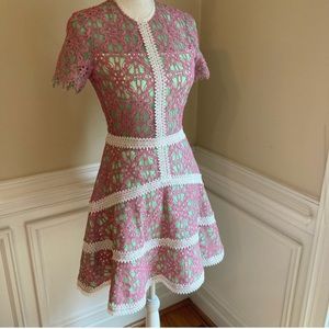 Alexis Pink Rustikan Lace Dress by RTR